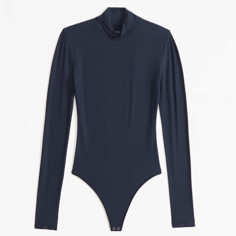 A&F Soft Matte Seamless Long-Sleeve Mockneck Bodysuit